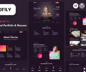 Profil – Kit Templat Elementor untuk Portofolio Pribadi dan Resume