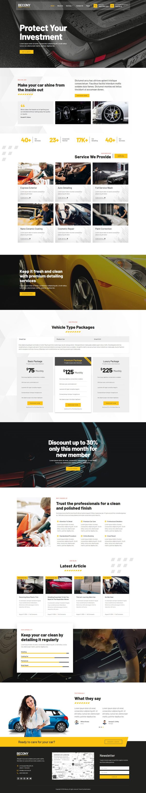 Becony - Car Detailing Services & Car Repair Elementor Template Kit - Image 8