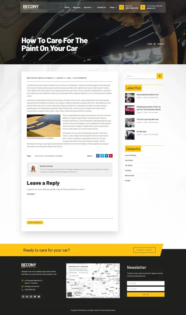Becony - Car Detailing Services & Car Repair Elementor Template Kit - Image 7