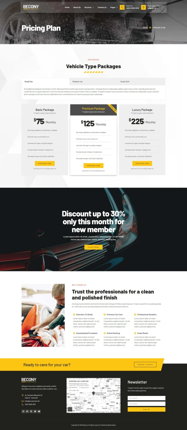 Becony - Car Detailing Services & Car Repair Elementor Template Kit - Image 2