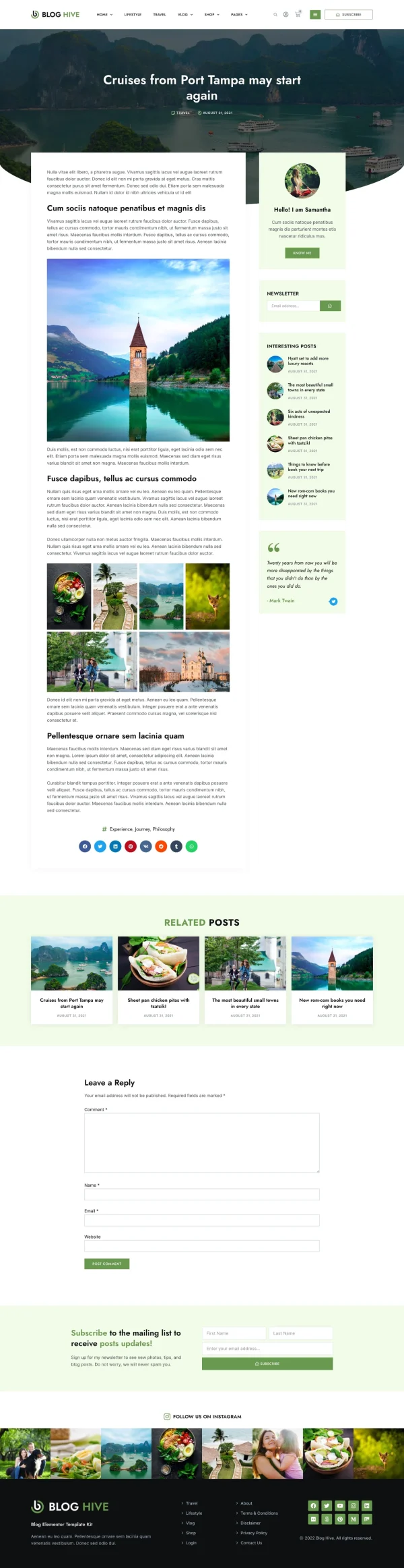 Blog Hive - Personal Blog Elementor Template Kit - Image 7