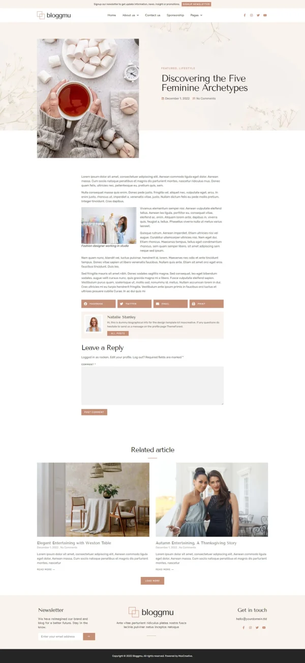 Bloggmu - Feminine Blog Elementor Template Kit - Image 6