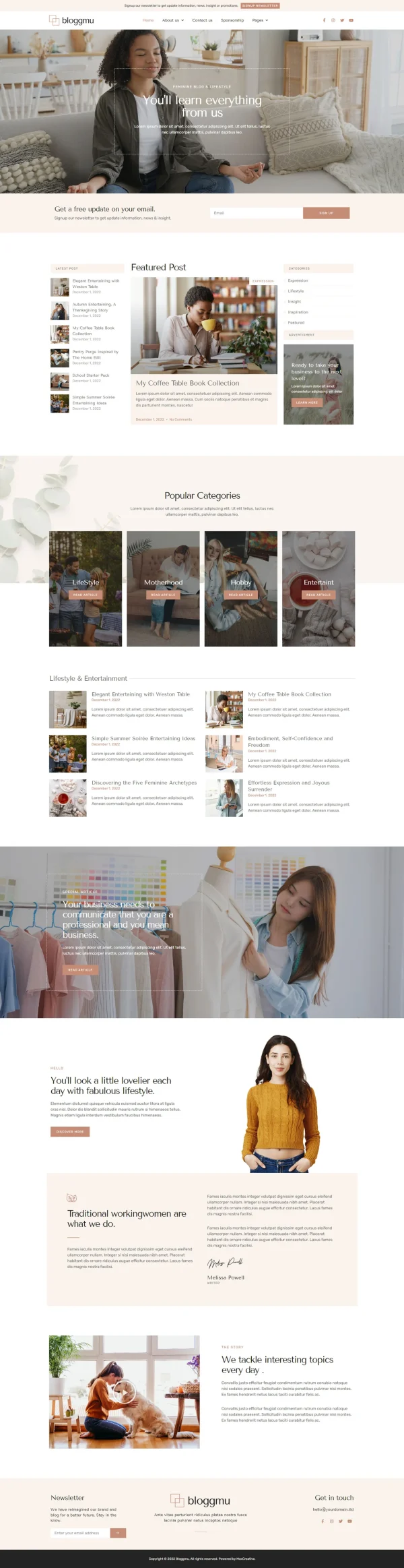Bloggmu - Feminine Blog Elementor Template Kit - Image 3