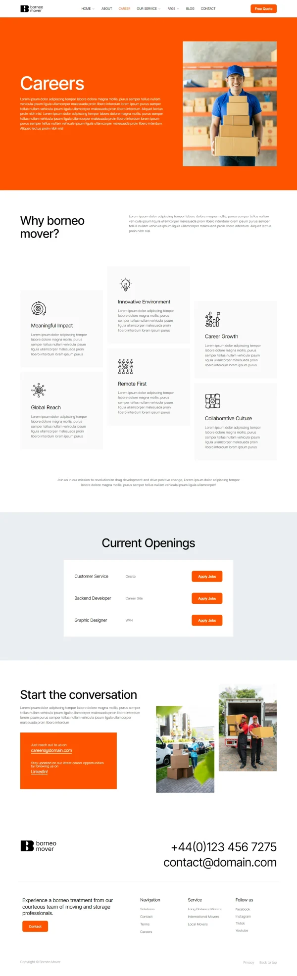 Borneo - Movers & Packers Elementor Pro Template Kit - Image 9
