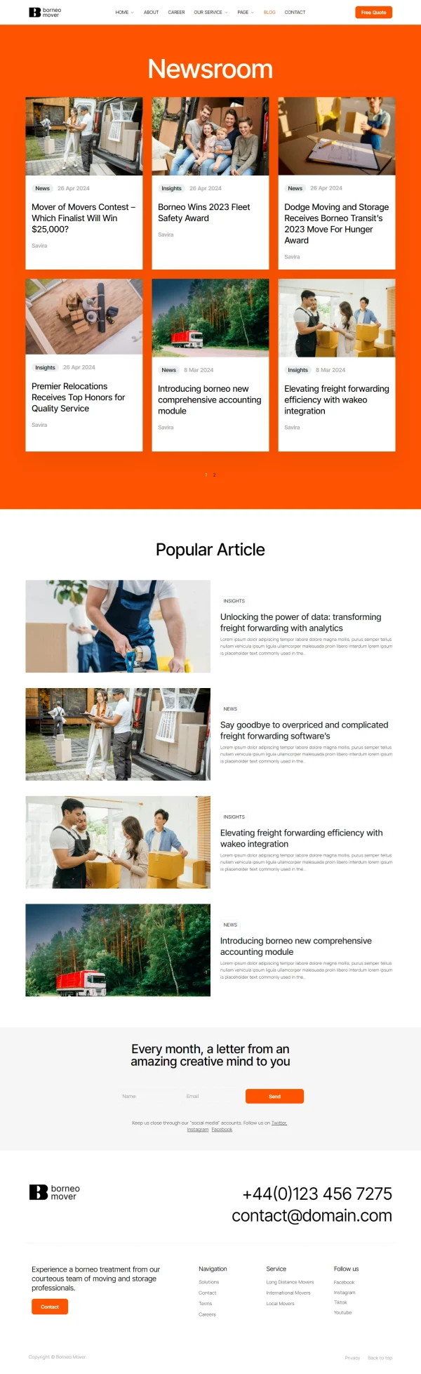 Borneo - Movers & Packers Elementor Pro Template Kit - Image 8