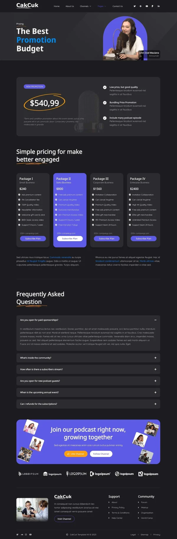 CakCuk - Podcast Channel Elementor Template Kit - Image 5