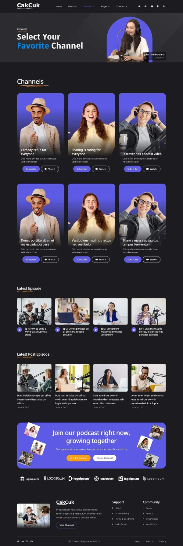 CakCuk - Podcast Channel Elementor Template Kit - Image 6