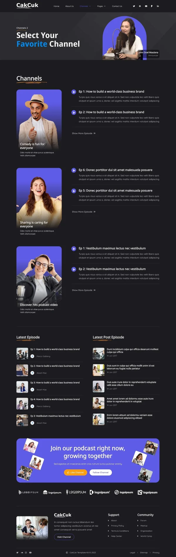 CakCuk - Podcast Channel Elementor Template Kit - Image 10