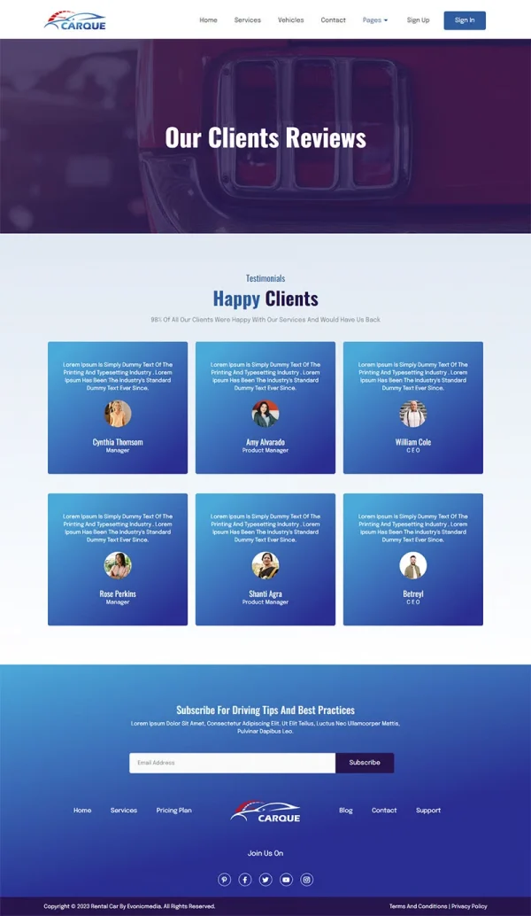 CarQue - Car Rental & Auto Services Elementor Template Kit - Image 8