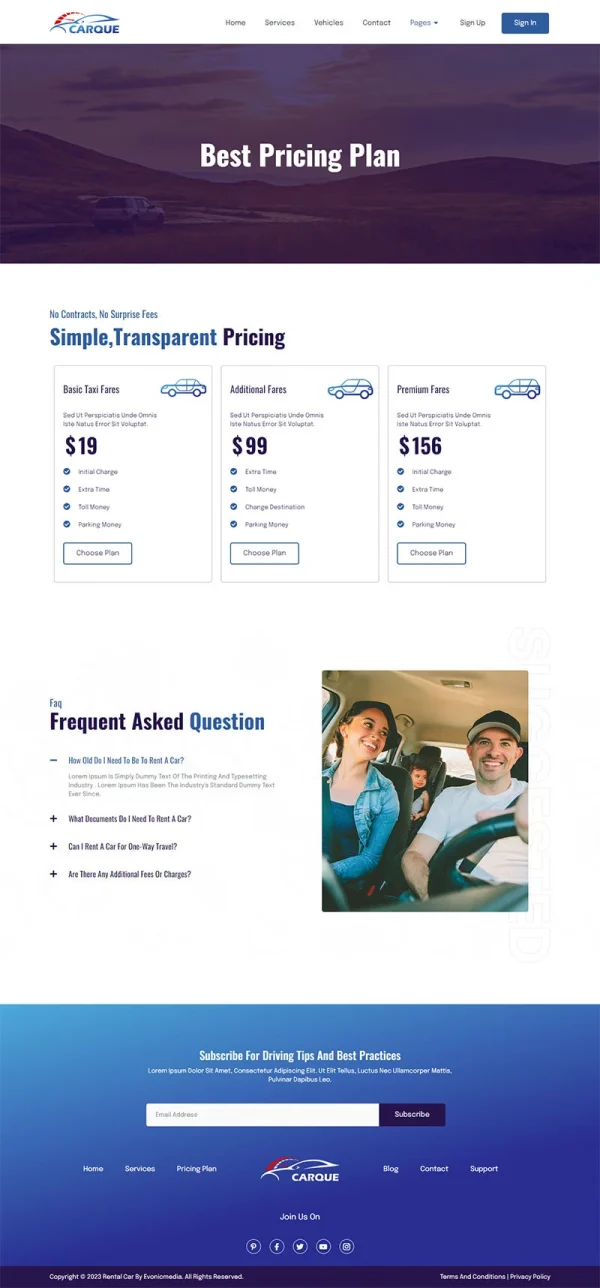 CarQue - Car Rental & Auto Services Elementor Template Kit - Image 4