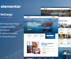 DeCargo - Logistics & Transportation Services Elementor Template Kit