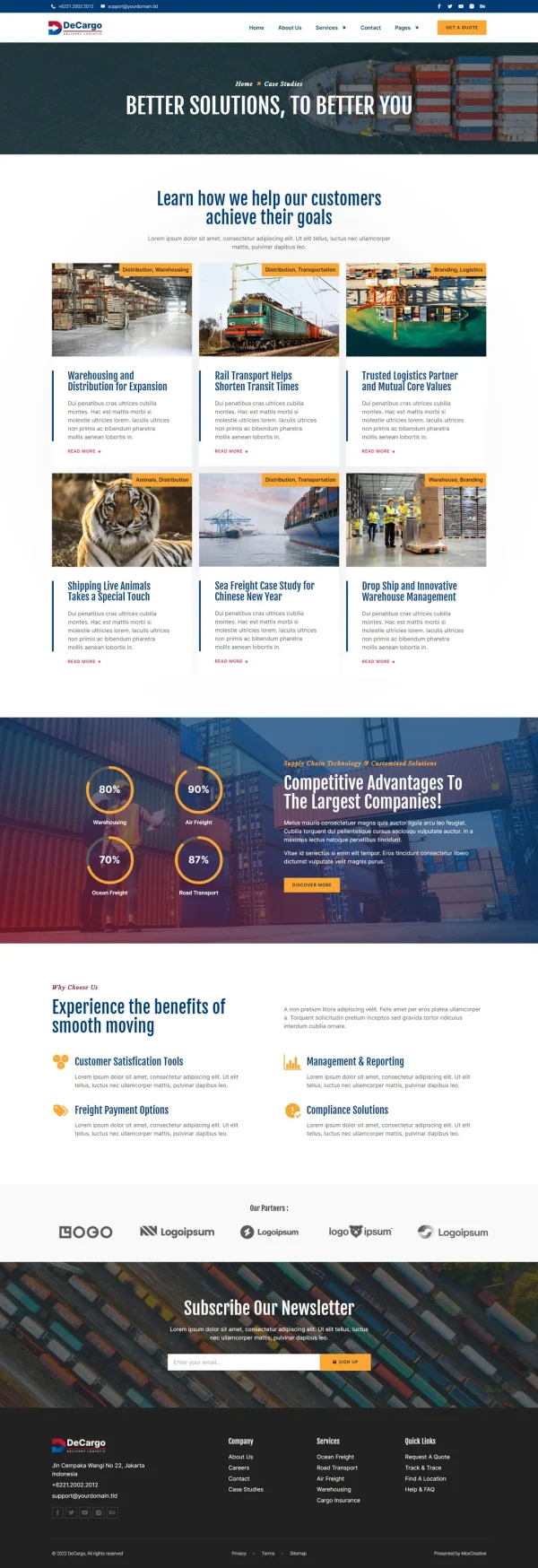 DeCargo - Logistics & Transportation Services Elementor Template Kit - Image 11