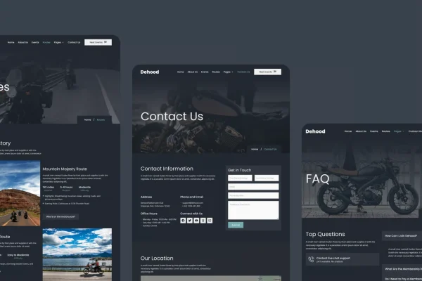 Dehood - Motorcycle Club Elementor Template Kit - Image 2