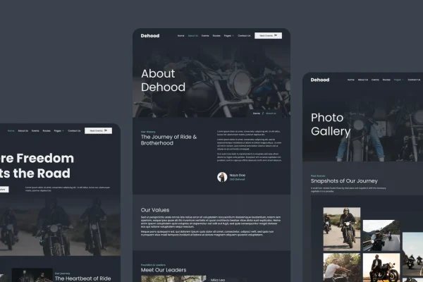 Dehood - Motorcycle Club Elementor Template Kit - Image 3
