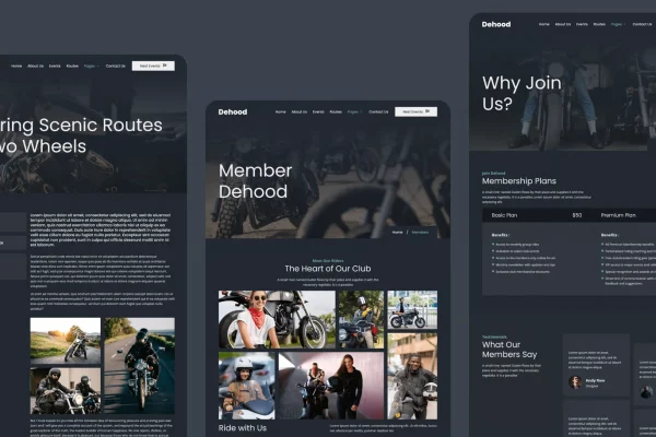 Dehood - Motorcycle Club Elementor Template Kit - Image 4