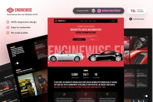 EngineWise - Automotive Service Elementor Template Kit