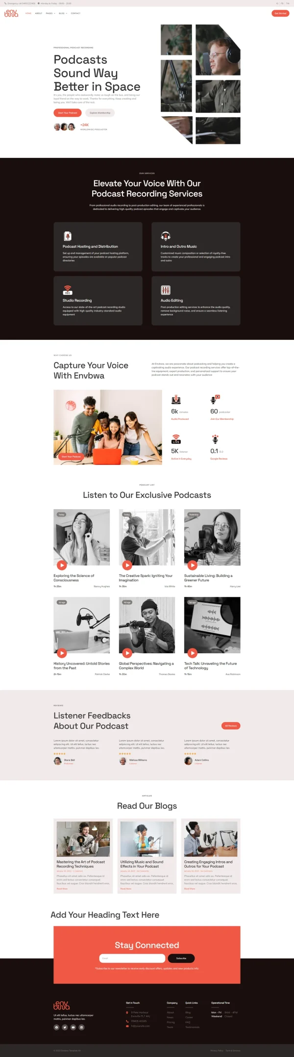 Envbwa - Podcast Recording Studio Elementor Pro Template Kit - Image 7