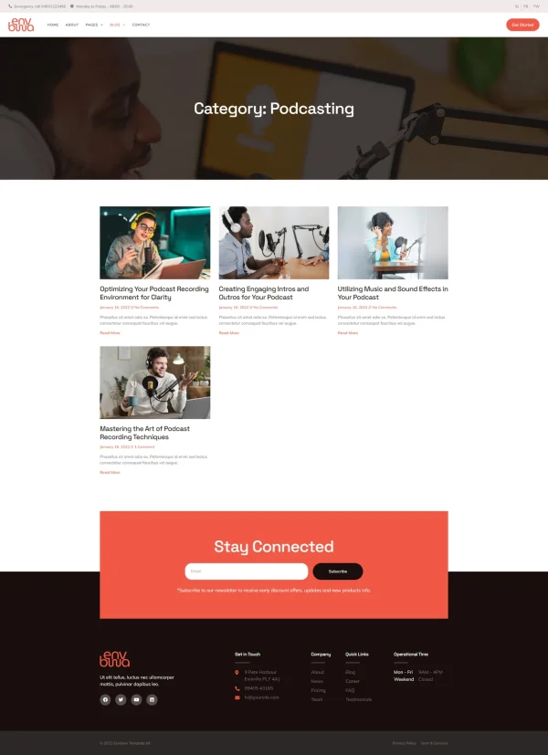 Envbwa - Podcast Recording Studio Elementor Pro Template Kit - Image 10