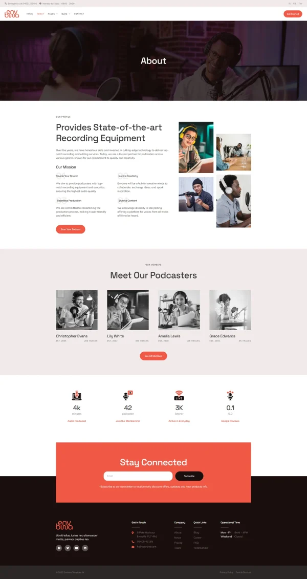 Envbwa - Podcast Recording Studio Elementor Pro Template Kit - Image 11