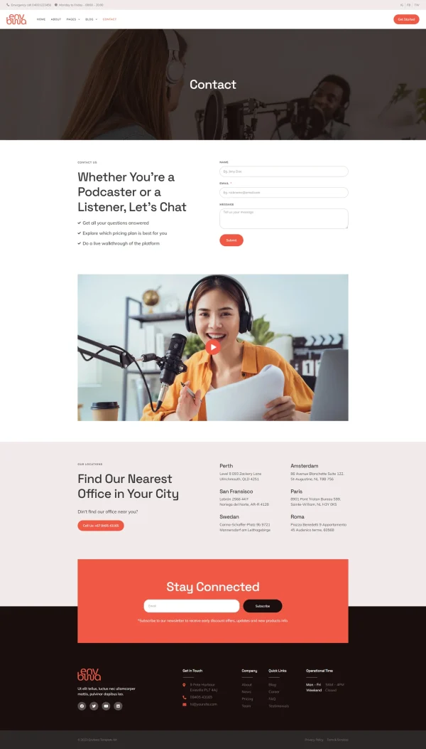 Envbwa - Podcast Recording Studio Elementor Pro Template Kit - Image 2