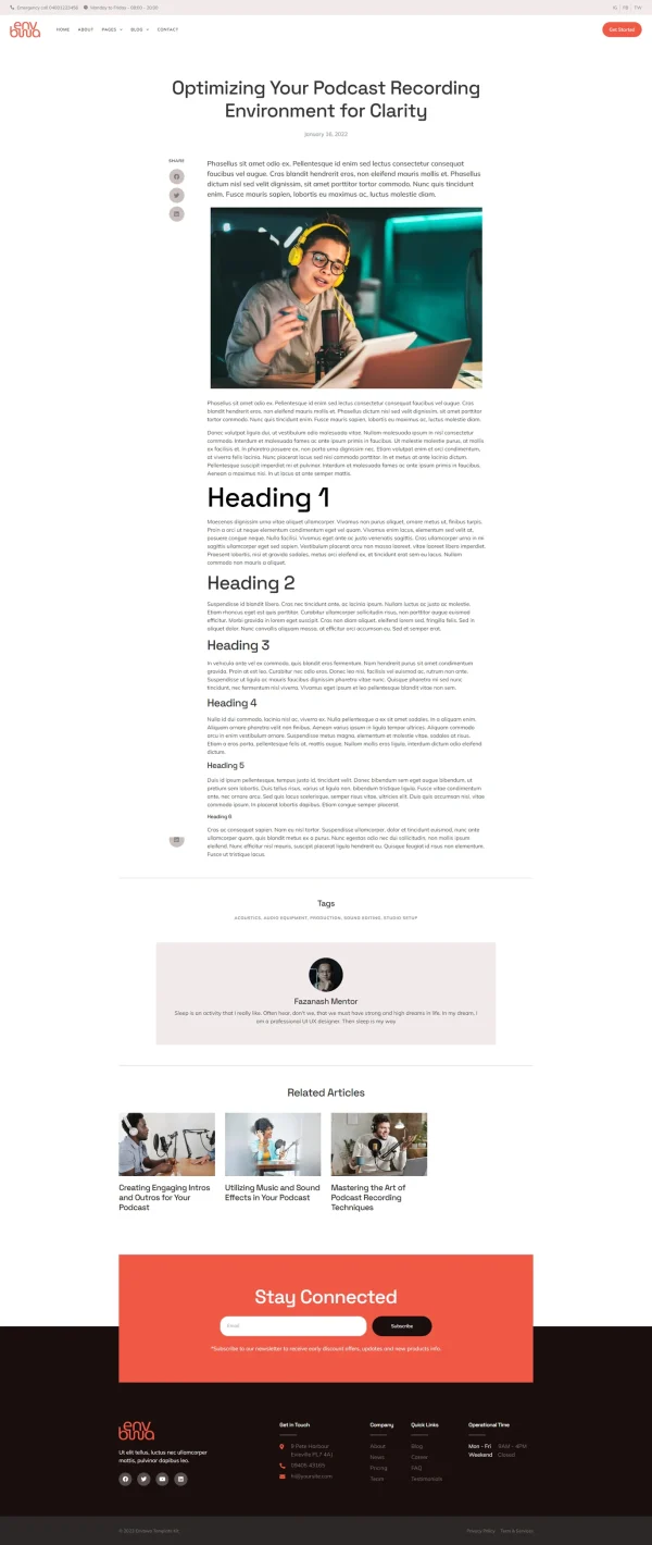 Envbwa - Podcast Recording Studio Elementor Pro Template Kit - Image 4