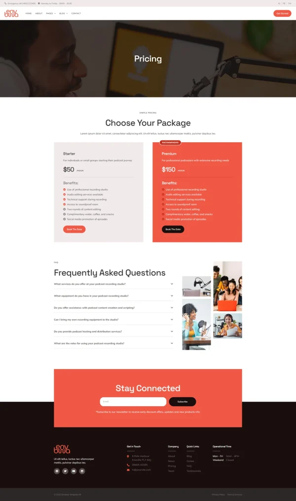 Envbwa - Podcast Recording Studio Elementor Pro Template Kit - Image 5