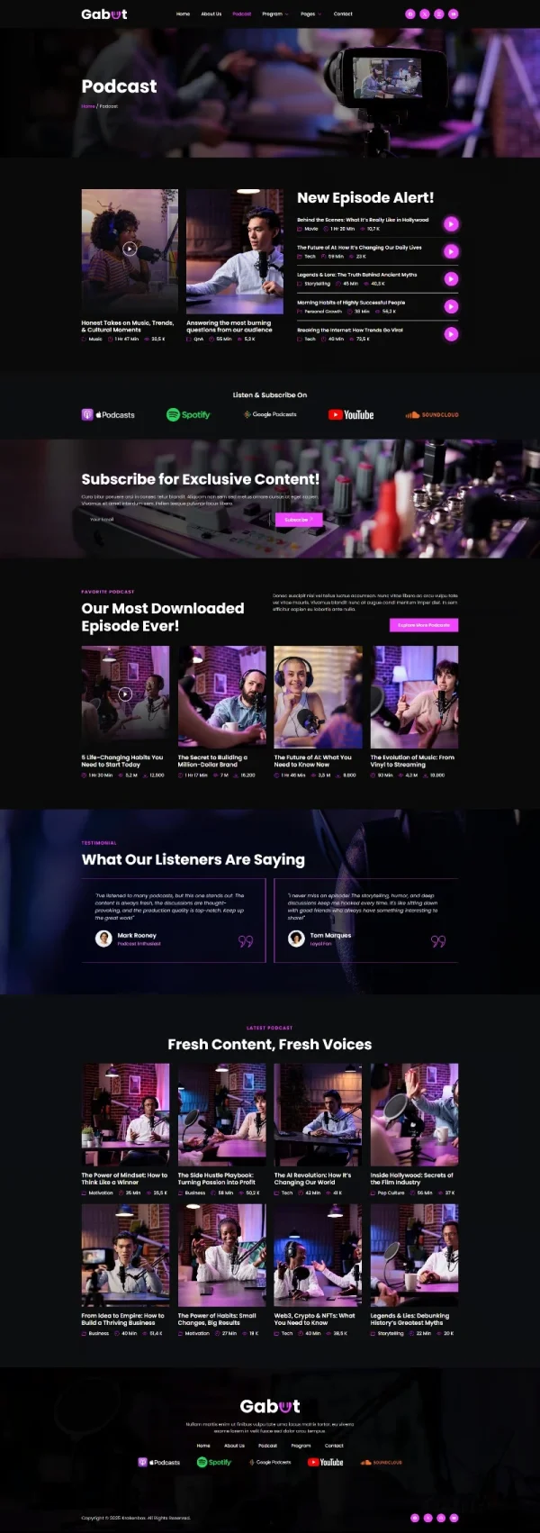 Gabut - Podcaster Elementor Template Kit - Image 2