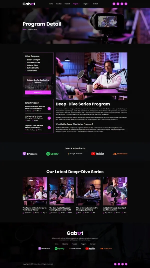 Gabut - Podcaster Elementor Template Kit - Image 11