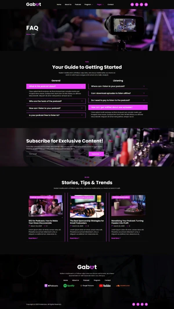 Gabut - Podcaster Elementor Template Kit - Image 12