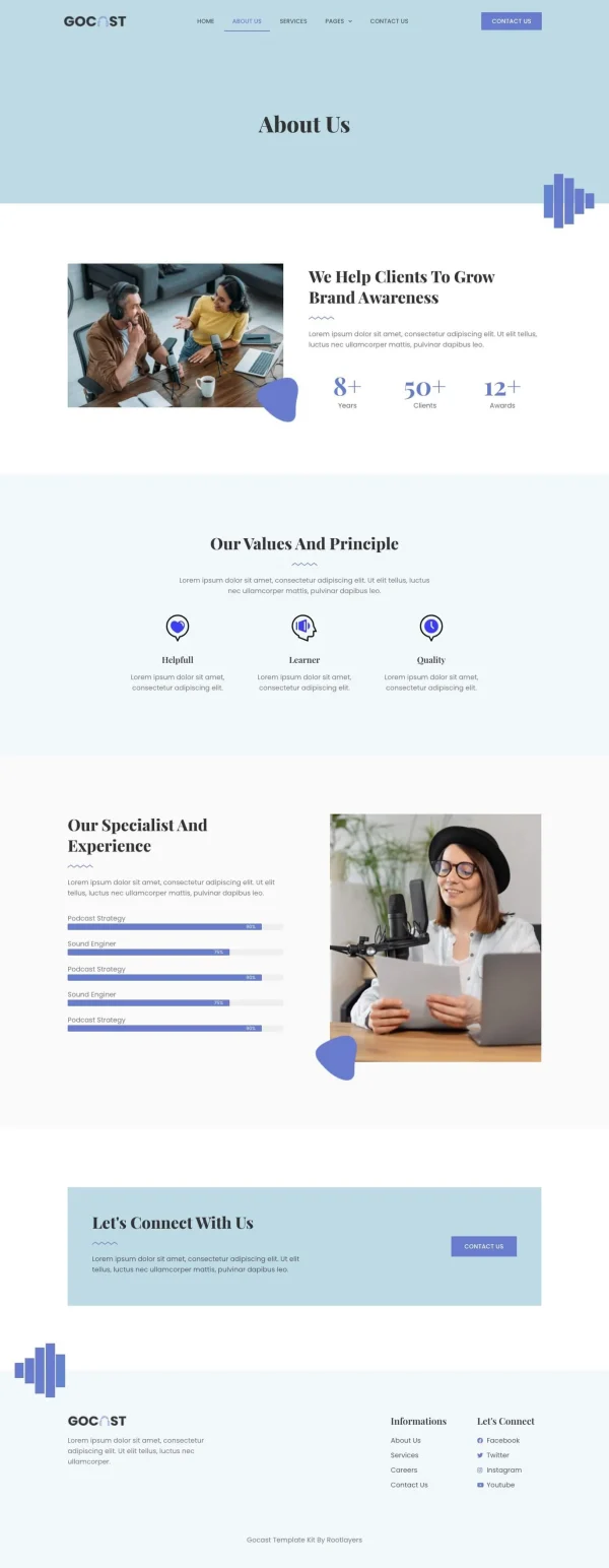 Gocast - Podcast & Digital Agency Template Kit - Image 11