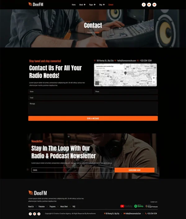 DeeFM - Radio Station & Podcaster Elementor Pro Template Kit - Image 5