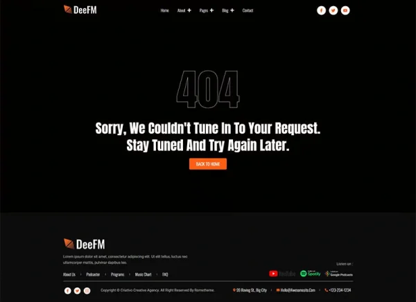 DeeFM - Radio Station & Podcaster Elementor Pro Template Kit - Image 6