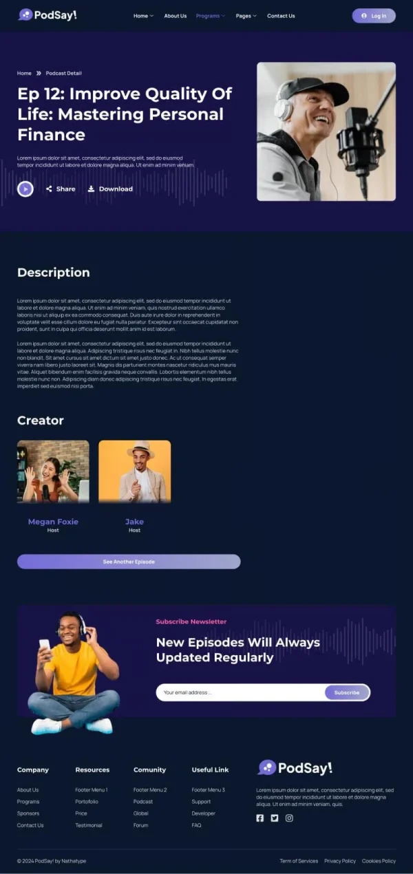 PodSay - Radio & Podcast Station Elementor Template Kit - Image 13