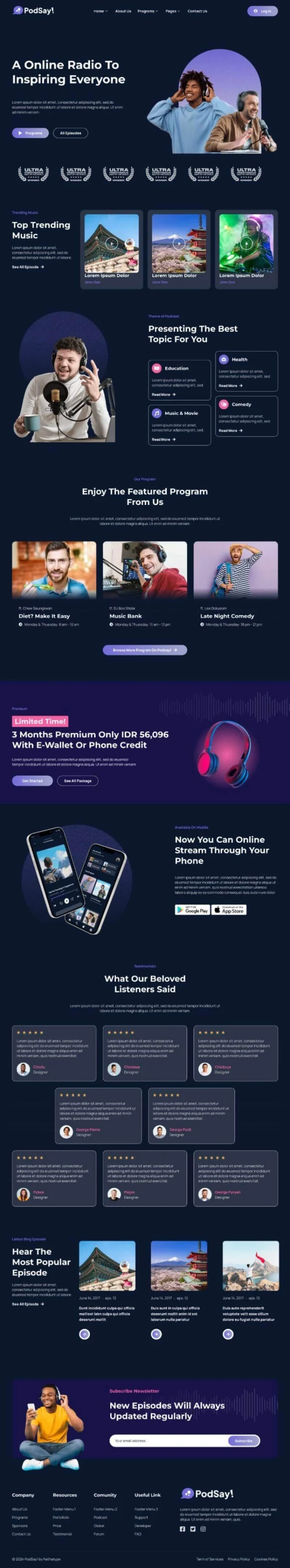 PodSay - Radio & Podcast Station Elementor Template Kit - Image 11