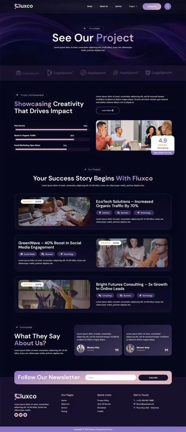 Fluxco - Digital Marketing Agency Elementor Template Kit - Image 5
