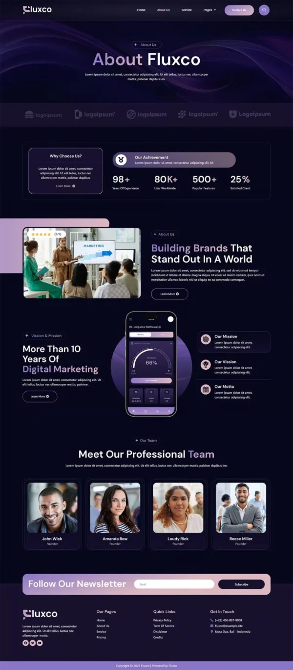 Fluxco - Digital Marketing Agency Elementor Template Kit - Image 2