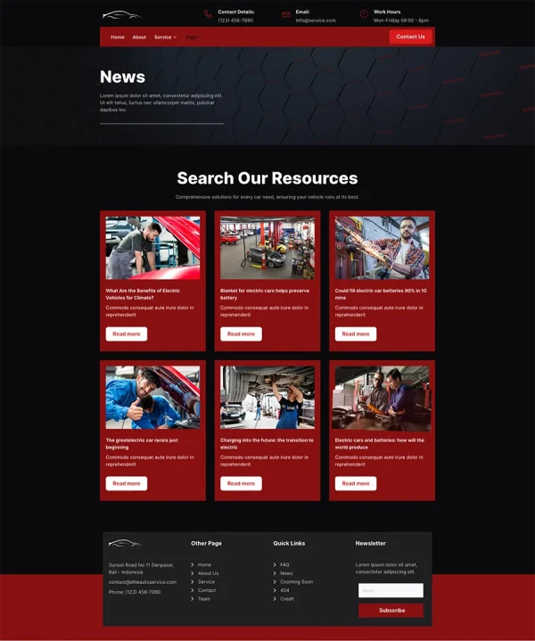 Autobest Car Repair & Auto Service Elementor Template Kit - Image 12