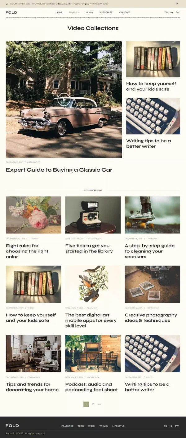 Fold - Vintage Style Blog Elementor Template Kit - Image 13