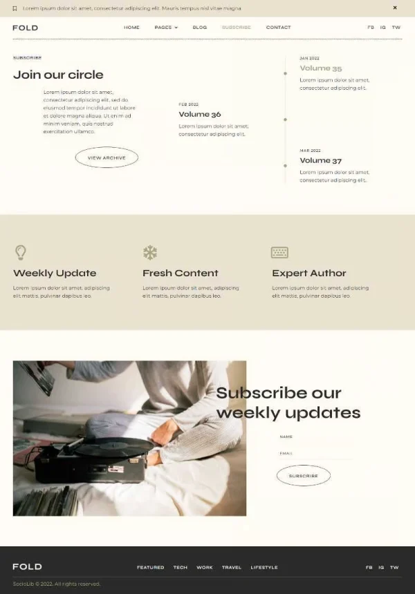Fold - Vintage Style Blog Elementor Template Kit - Image 7