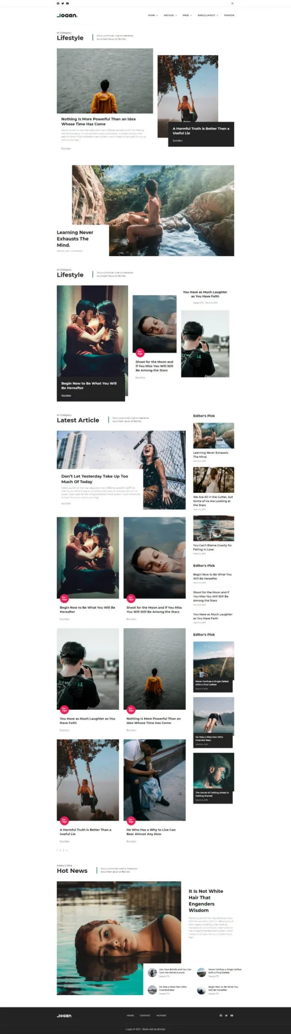 Logen - Lifestyle Blog Elementor Pro Template Kit - Image 16