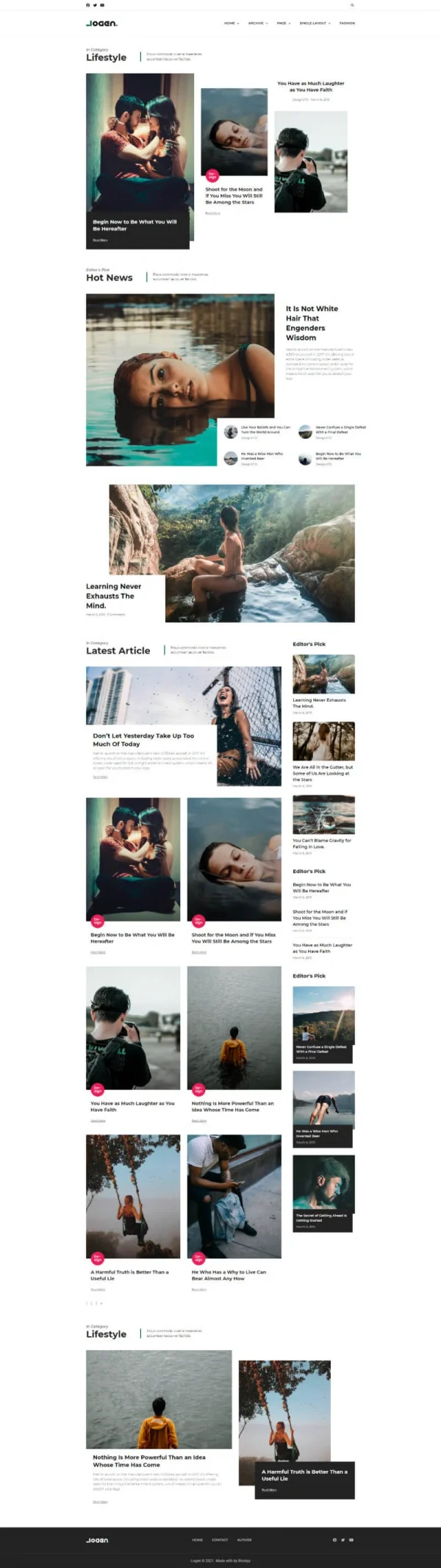 Logen - Lifestyle Blog Elementor Pro Template Kit - Image 8