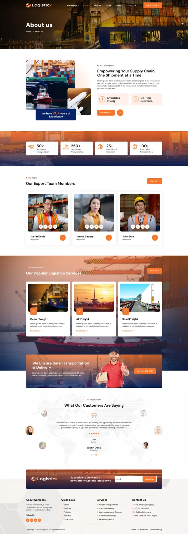 Logisticx - Logistics & Transportation Elementor Template Kit - Image 10