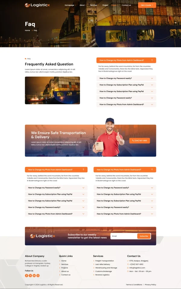 Logisticx - Logistics & Transportation Elementor Template Kit - Image 8