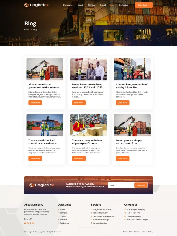 Logisticx - Logistics & Transportation Elementor Template Kit - Image 4