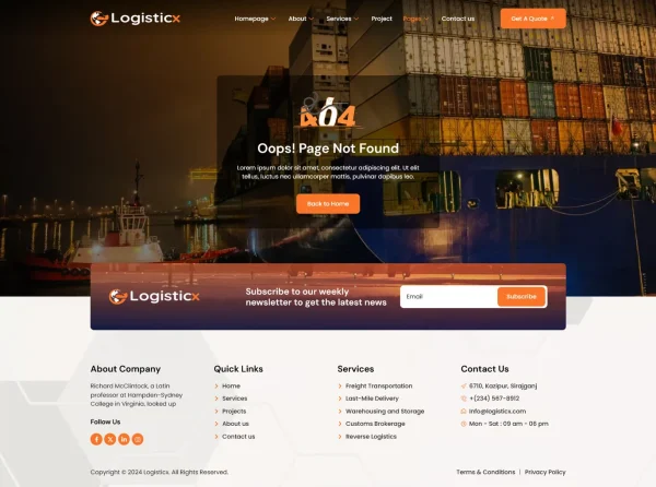 Logisticx - Logistics & Transportation Elementor Template Kit - Image 3