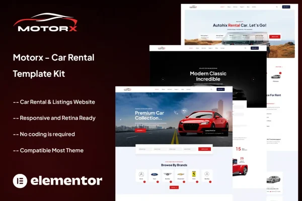Motorx - Car Rental Template Kit - Image 4