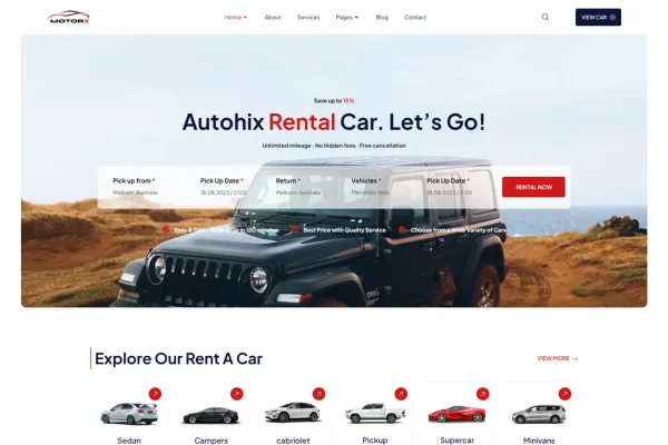 Motorx - Car Rental Template Kit - Image 3
