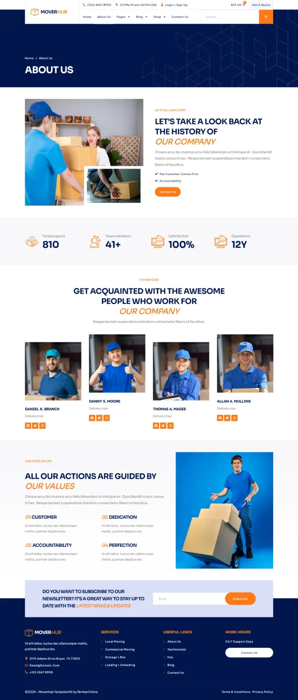Moverhub - Moving Company Elementor Pro Template Kit - Image 4