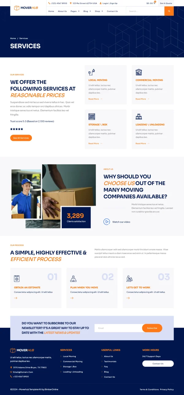 Moverhub - Moving Company Elementor Pro Template Kit - Image 5