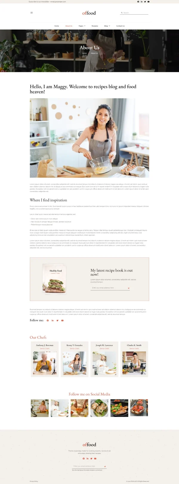 Offood - Kit Template Elementor Blog Resep & Makanan - Image 3